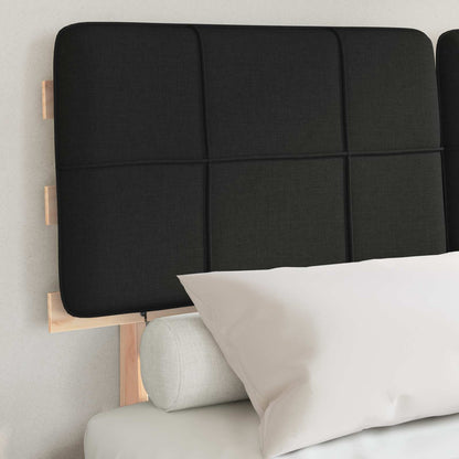 vidaXL Bed Frame with Upholstered Headboard Black 135 x 190 cm
