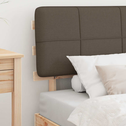 vidaXL Bed Frame with Upholstered Headboard Natural and Taupe