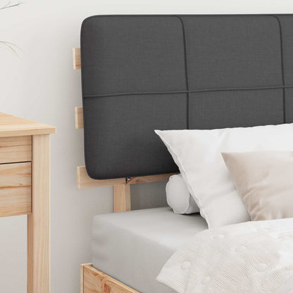 vidaXL Bed Frame with Upholstered Headboard Natural and Dark grey