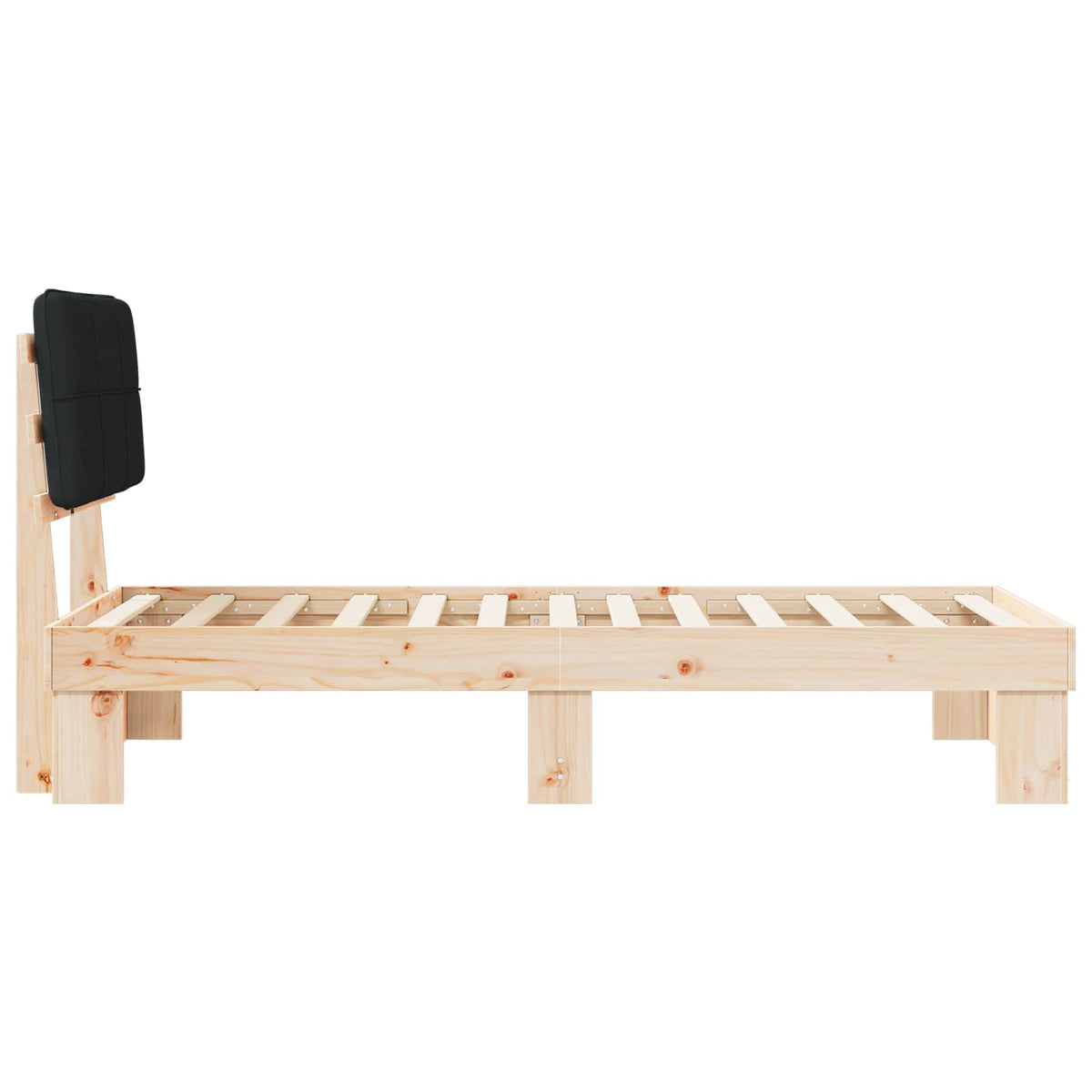 vidaXL Bed Frame with Upholstered Headboard Black 80 x 200 cm