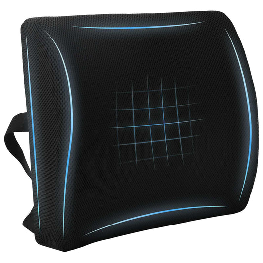vidaXL Pillow with Pillow Adjustable Black 34 x 31.5 x 12 cm Mesh