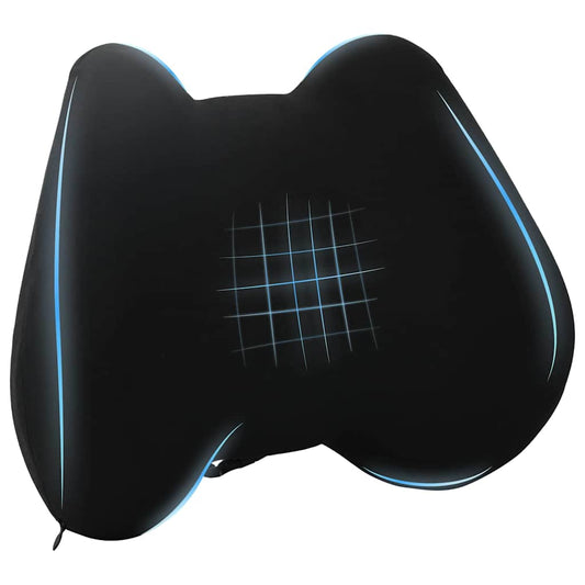 vidaXL Pillow with Pillow Adjustable Black 42 x 32 x 14 cm Polyester