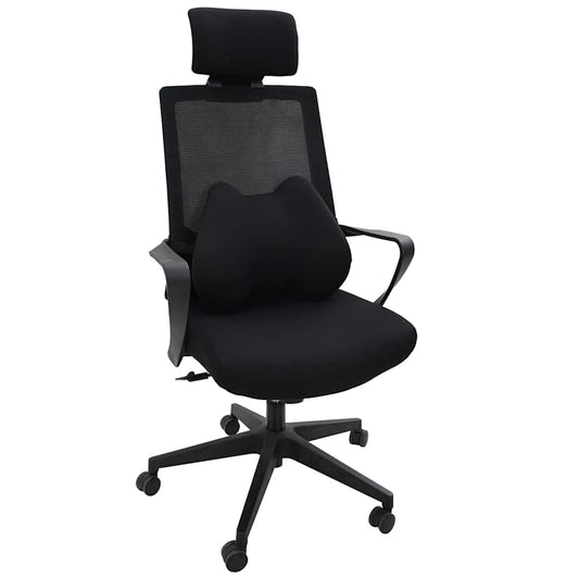 vidaXL Pillow with Pillow Adjustable Black 42 x 32 x 14 cm Polyester