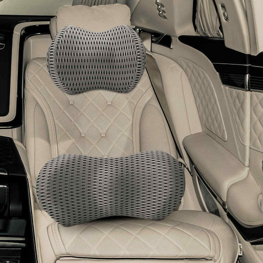 vidaXL Pillow with Pillow Adjustable 2 pcs Grey 4D Mesh