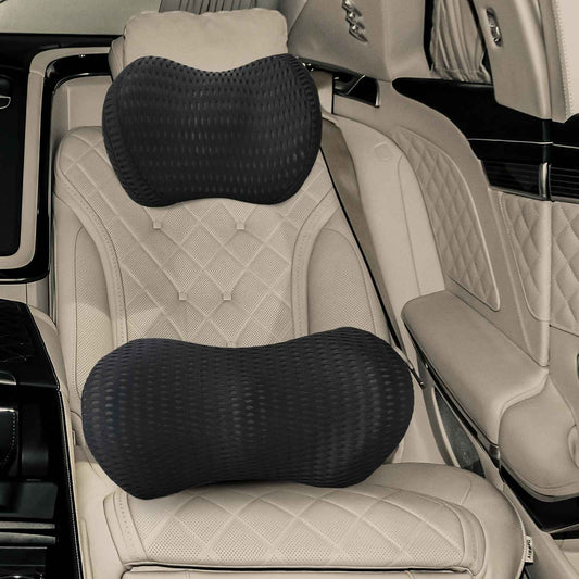 vidaXL Pillow with Pillow Adjustable 2 pcs Black 4D Mesh