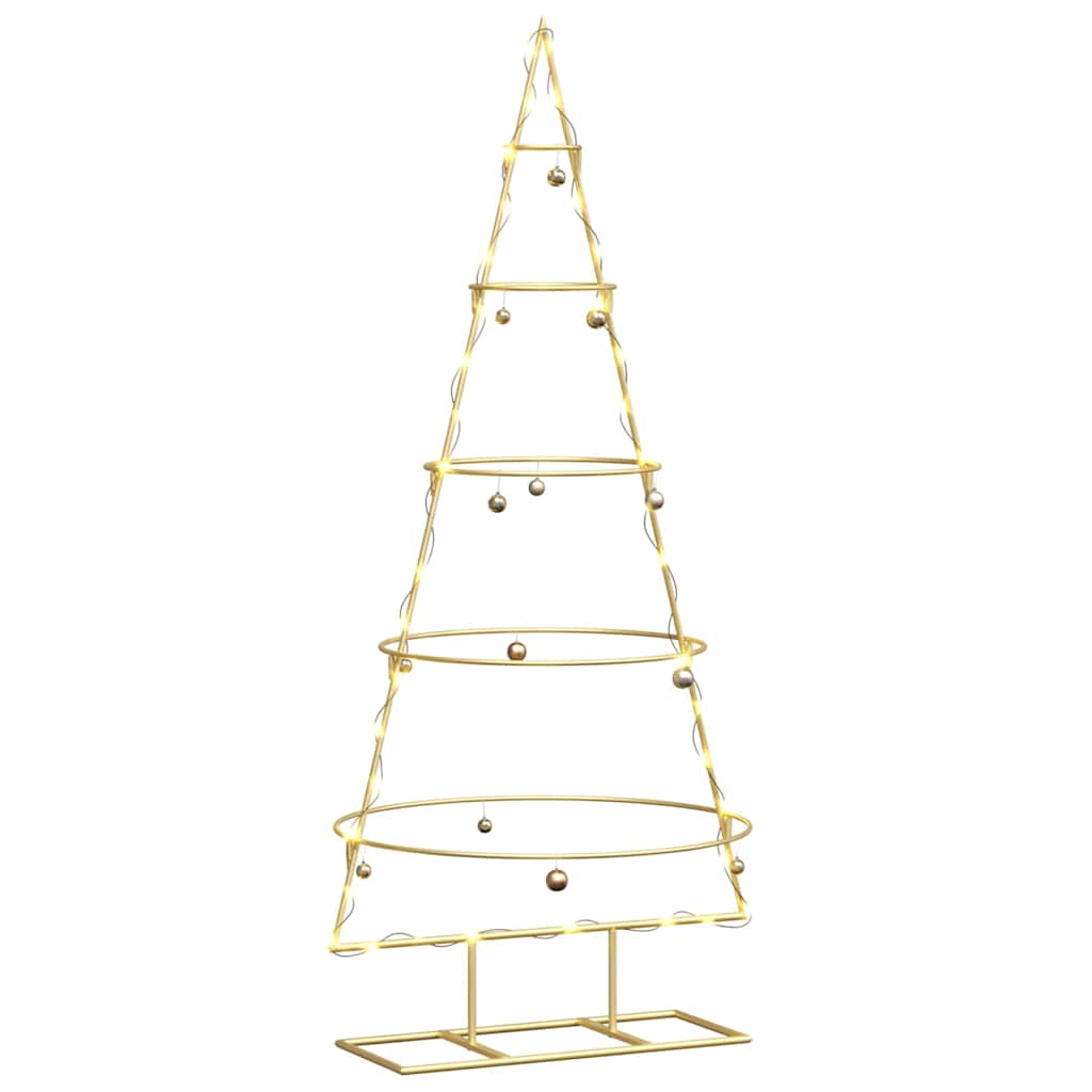 vidaXL Metal Christmas Tree with Stand KUOPIO 125 cm Steel Gold