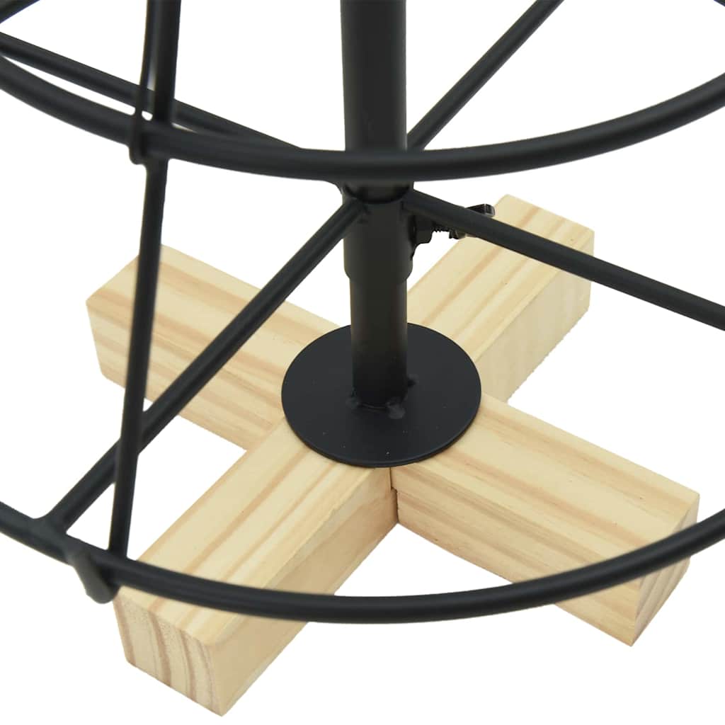 vidaXL Christmas Cone Tree with Stand Black 60 cm Steel