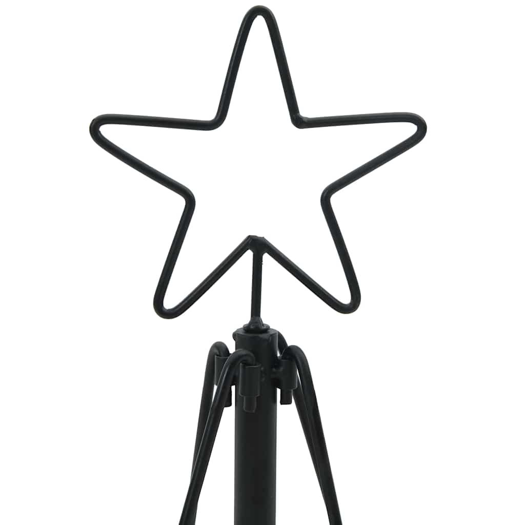 vidaXL Christmas Cone Tree with Stand Black 126 cm Steel