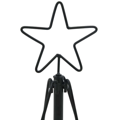 vidaXL Christmas Cone Tree with Stand Black 126 cm Steel