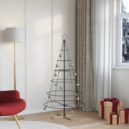 vidaXL Metal Christmas Tree with Stand KUOPIO 150 cm Steel Black
