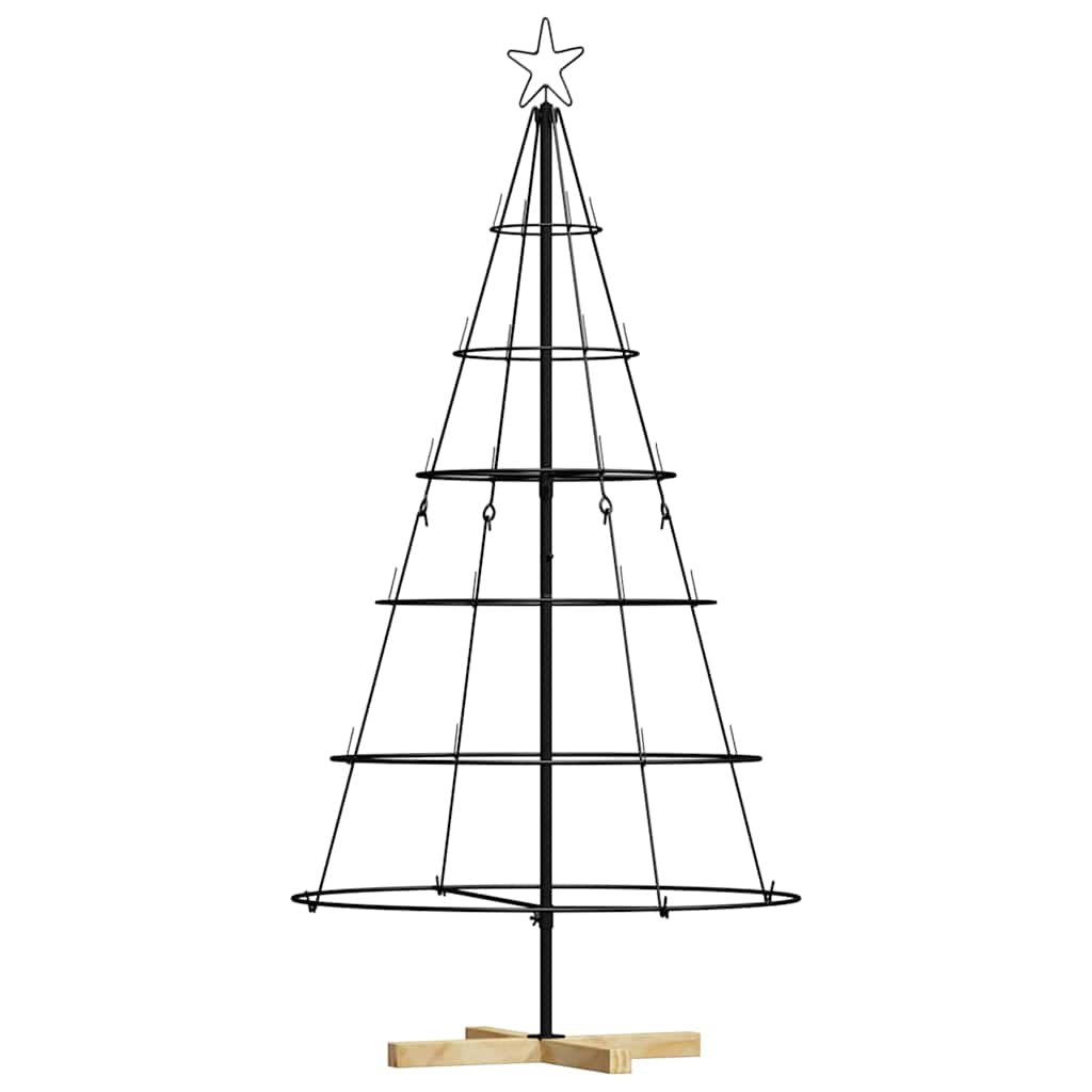 vidaXL Metal Christmas Tree with Stand KUOPIO 150 cm Steel Black