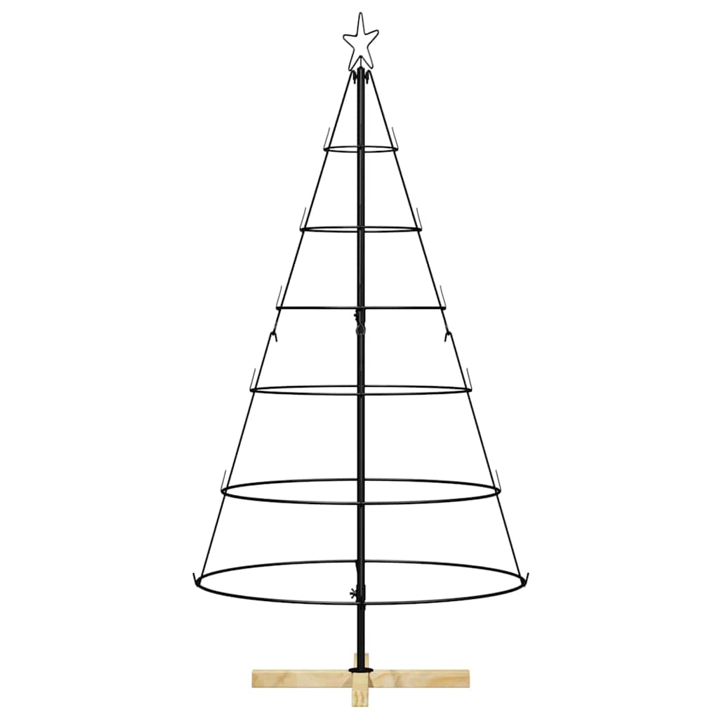 vidaXL Metal Christmas Tree with Stand KUOPIO 150 cm Steel Black