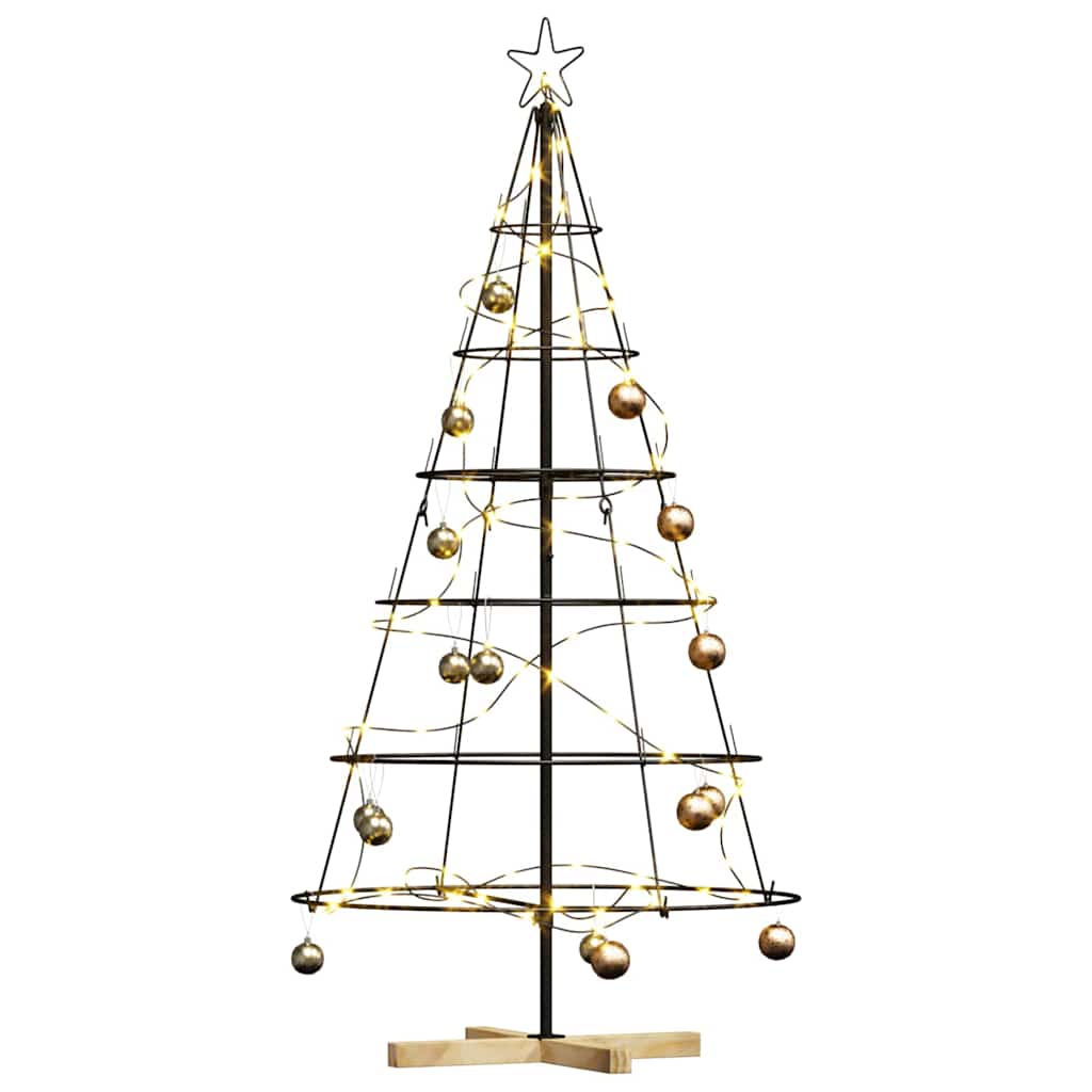 vidaXL Metal Christmas Tree with Stand KUOPIO 150 cm Steel Black