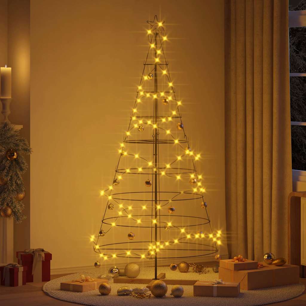 vidaXL Metal Christmas Tree KUOPIO 210 cm Steel Black