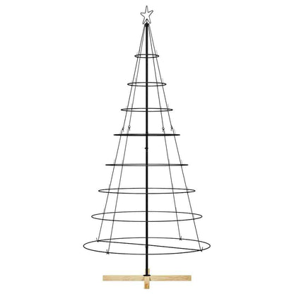 vidaXL Metal Christmas Tree KUOPIO 210 cm Steel Black