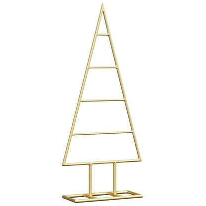 vidaXL Metal Christmas Tree with Stand Gold 60 cm Powder-coated steel