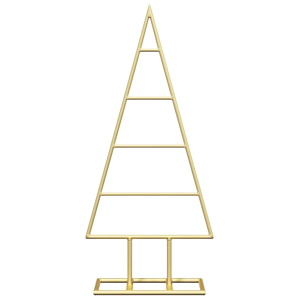vidaXL Metal Christmas Tree with Stand Gold 60 cm Powder-coated steel