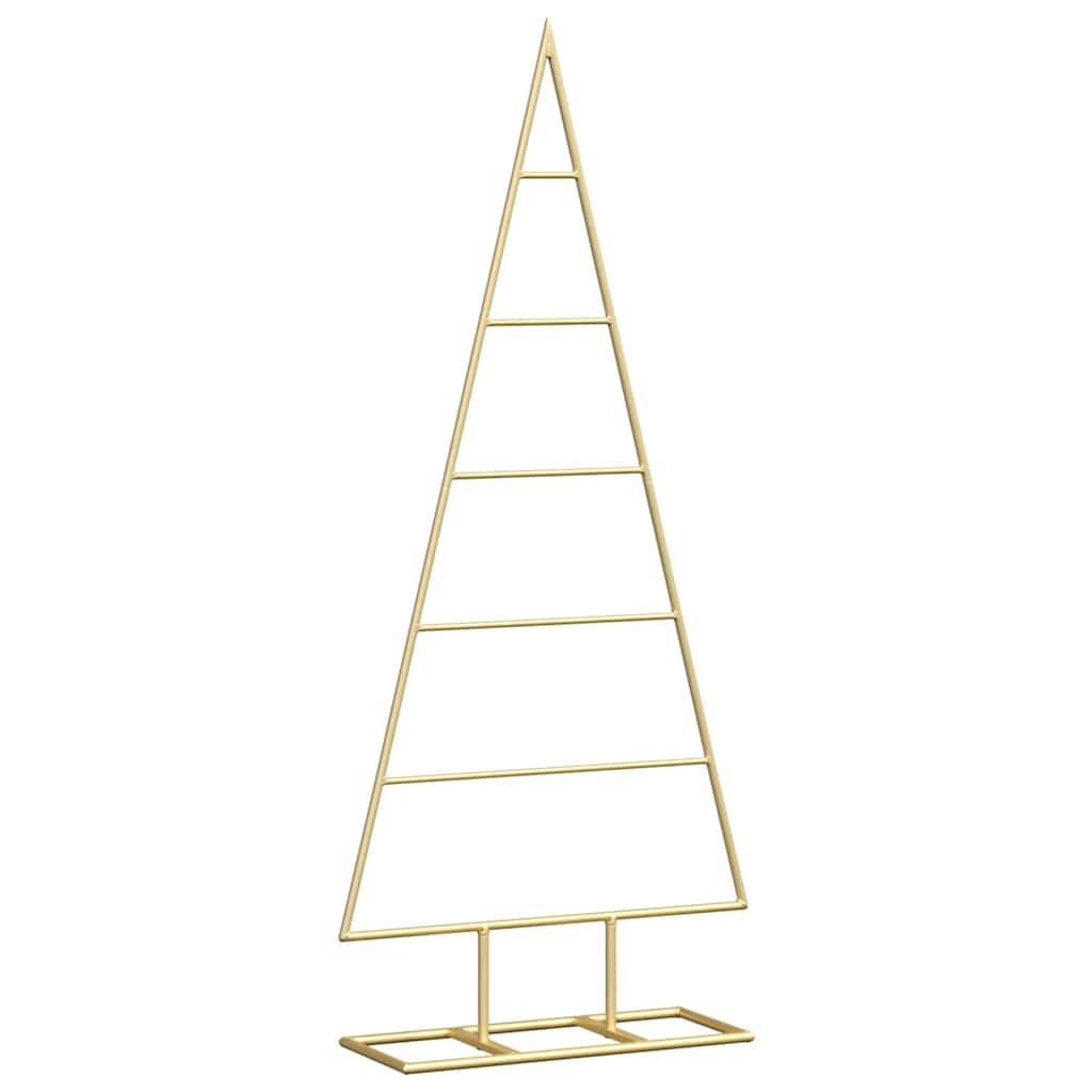 vidaXL Metal Christmas Tree with Stand Gold 90 cm Powder-coated steel
