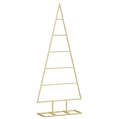 vidaXL Metal Christmas Tree with Stand Gold 90 cm Powder-coated steel