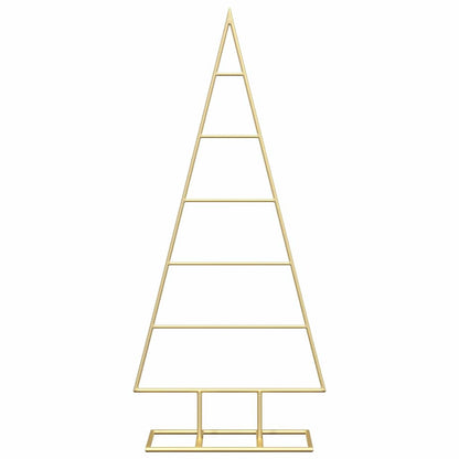 vidaXL Metal Christmas Tree with Stand Gold 90 cm Powder-coated steel