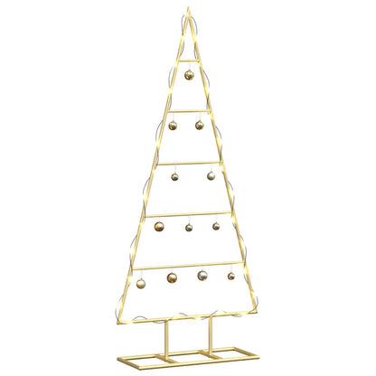 vidaXL Metal Christmas Tree with Stand Gold 90 cm Powder-coated steel