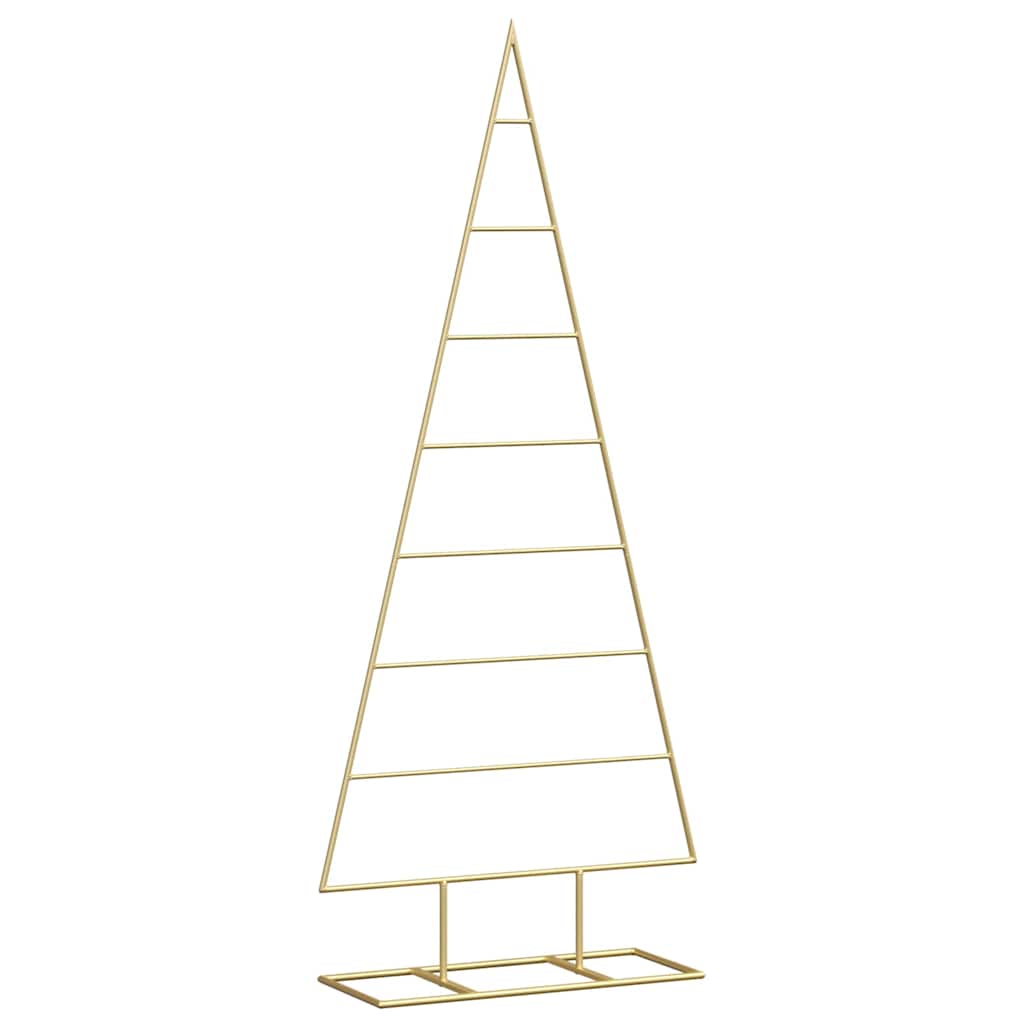 vidaXL Metal Christmas Tree with Stand Gold 125 cm Powder-coated steel