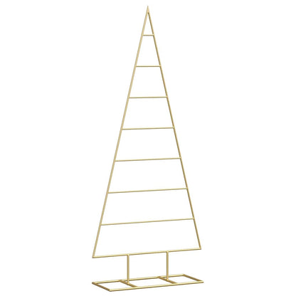 vidaXL Metal Christmas Tree with Stand Gold 125 cm Powder-coated steel