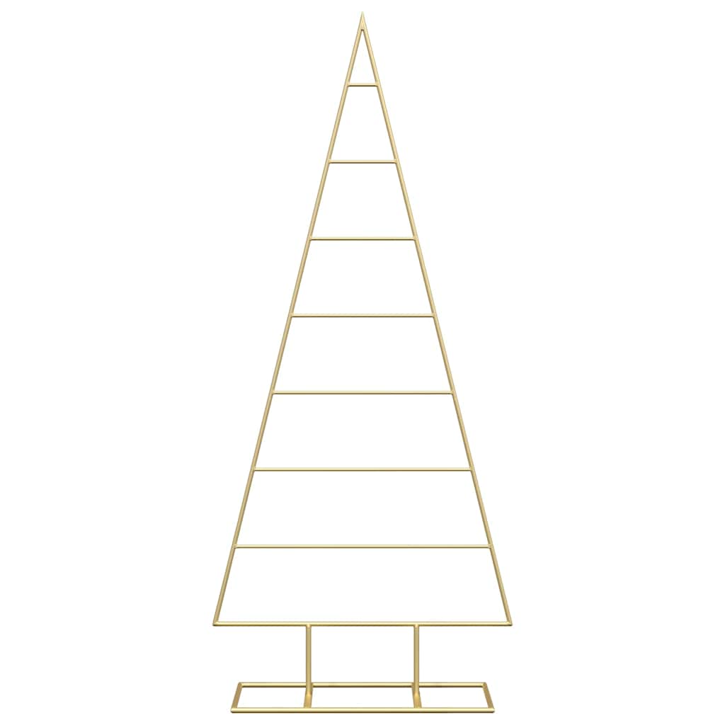 vidaXL Metal Christmas Tree with Stand Gold 125 cm Powder-coated steel
