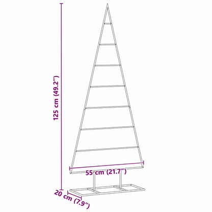 vidaXL Metal Christmas Tree with Stand Gold 125 cm Powder-coated steel