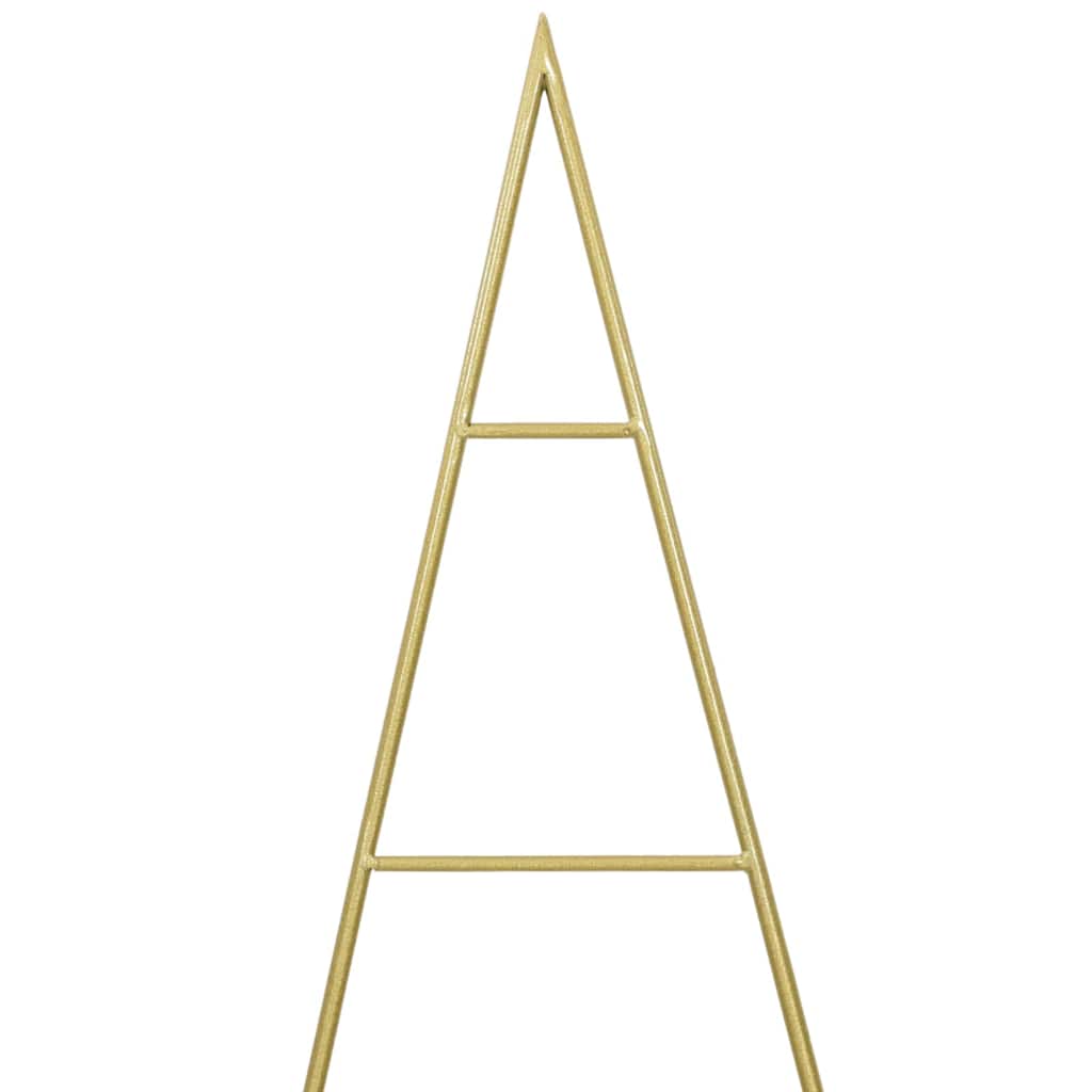 vidaXL Metal Christmas Tree with Stand Gold 150 cm Powder-coated steel