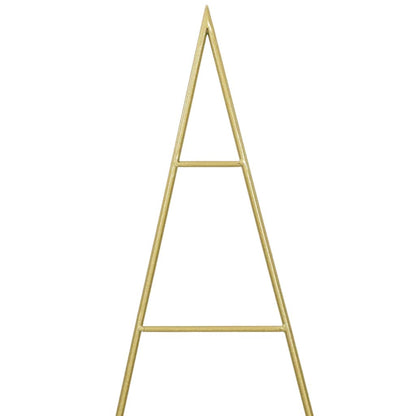 vidaXL Metal Christmas Tree with Stand Gold 150 cm Powder-coated steel