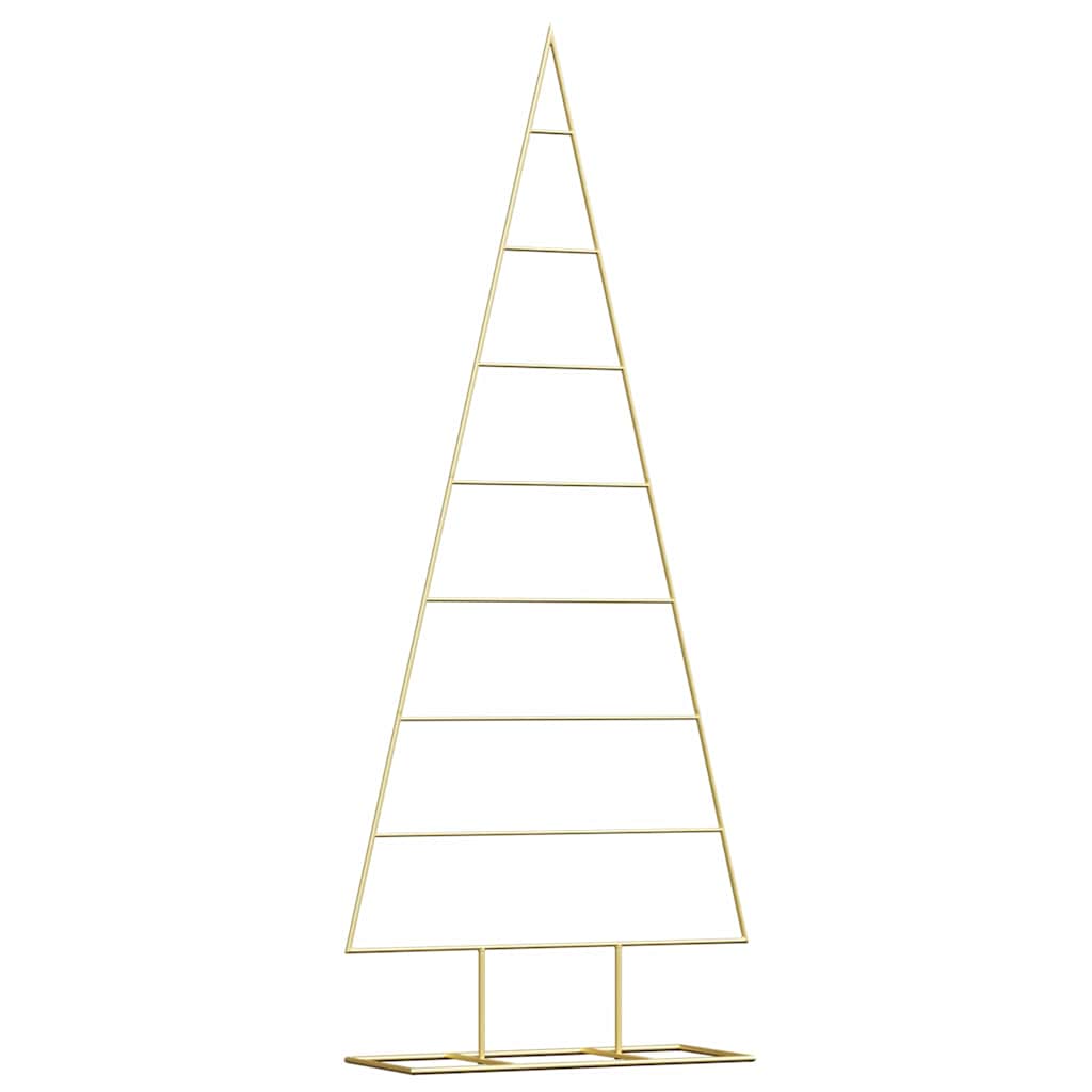 vidaXL Metal Christmas Tree with Stand Gold 150 cm Powder-coated steel