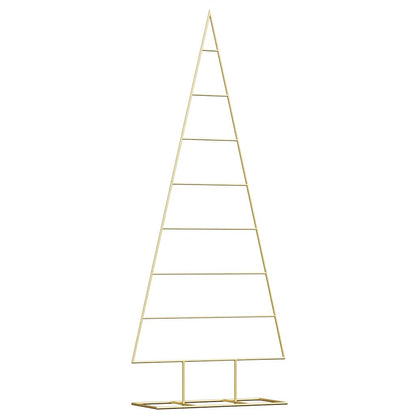 vidaXL Metal Christmas Tree with Stand Gold 150 cm Powder-coated steel