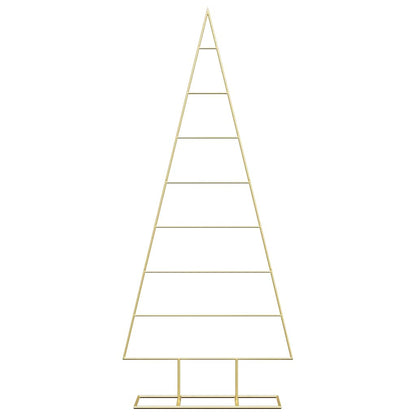 vidaXL Metal Christmas Tree with Stand Gold 150 cm Powder-coated steel