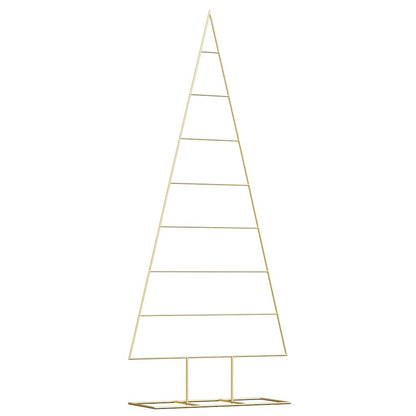 vidaXL Metal Christmas Tree with Stand Gold 181 cm Powder-coated steel