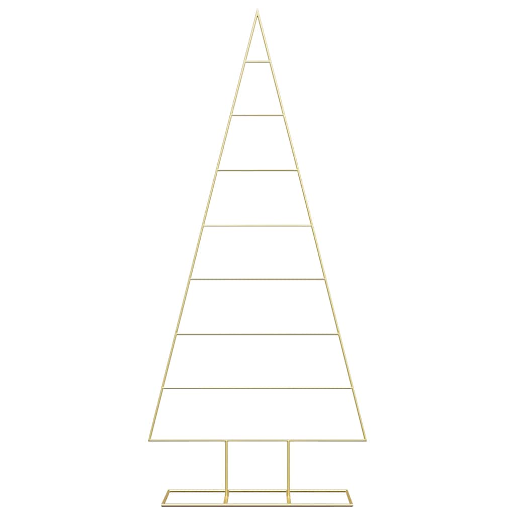 vidaXL Metal Christmas Tree with Stand Gold 181 cm Powder-coated steel