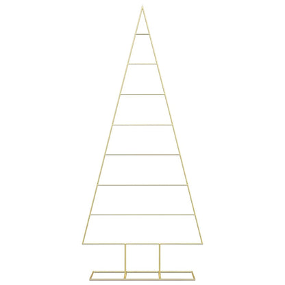 vidaXL Metal Christmas Tree with Stand Gold 181 cm Powder-coated steel