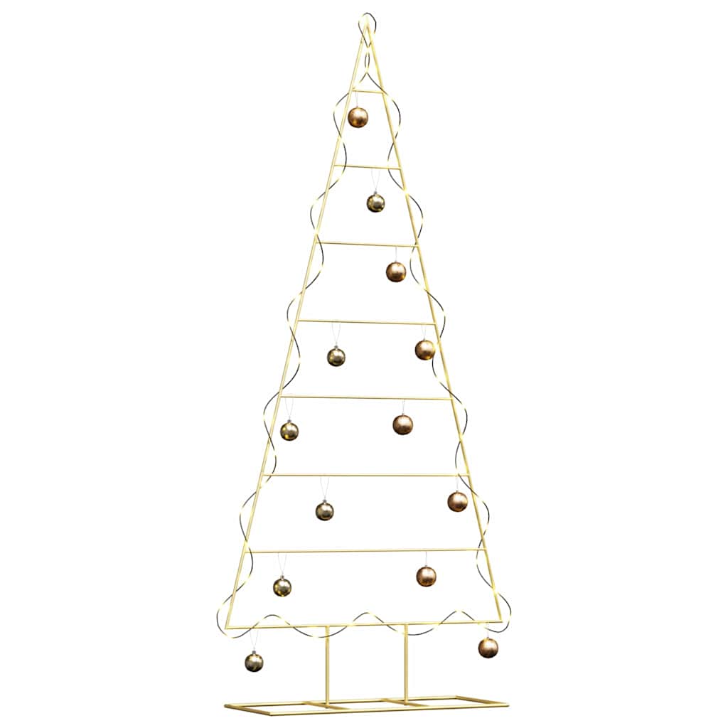 vidaXL Metal Christmas Tree with Stand Gold 181 cm Powder-coated steel