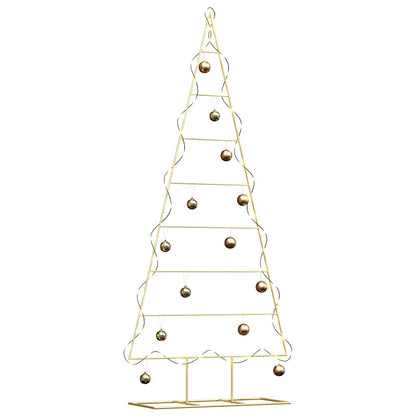 vidaXL Metal Christmas Tree with Stand Gold 181 cm Powder-coated steel