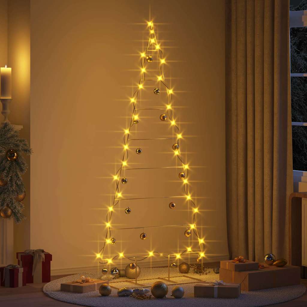 vidaXL Metal Christmas Tree with Stand Gold 211 cm Powder-coated steel