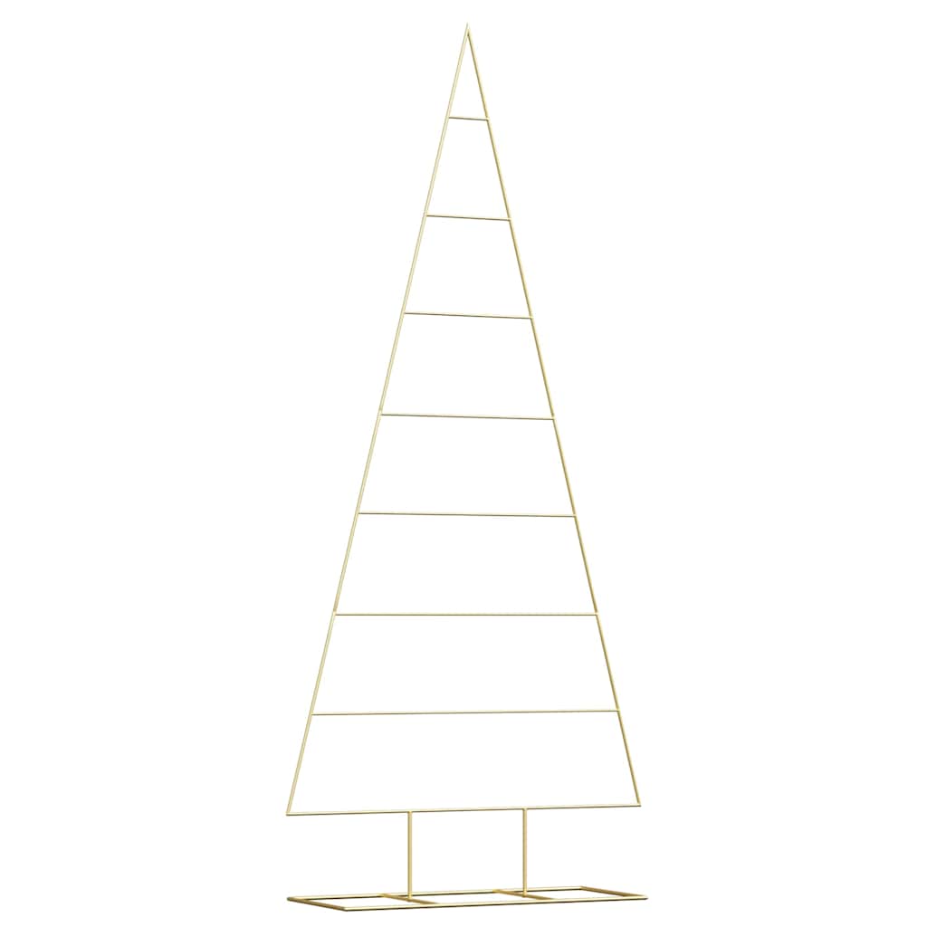 vidaXL Metal Christmas Tree with Stand Gold 211 cm Powder-coated steel