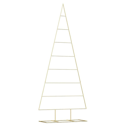 vidaXL Metal Christmas Tree with Stand Gold 211 cm Powder-coated steel