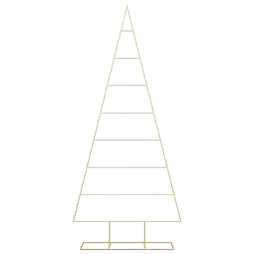 vidaXL Metal Christmas Tree with Stand Gold 211 cm Powder-coated steel