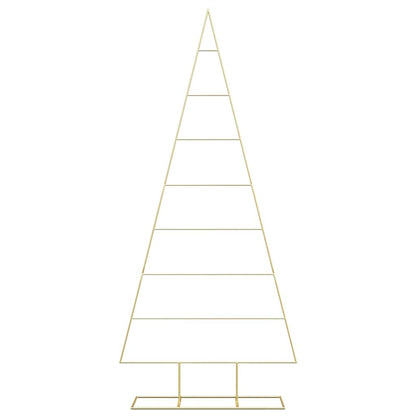 vidaXL Metal Christmas Tree with Stand Gold 211 cm Powder-coated steel