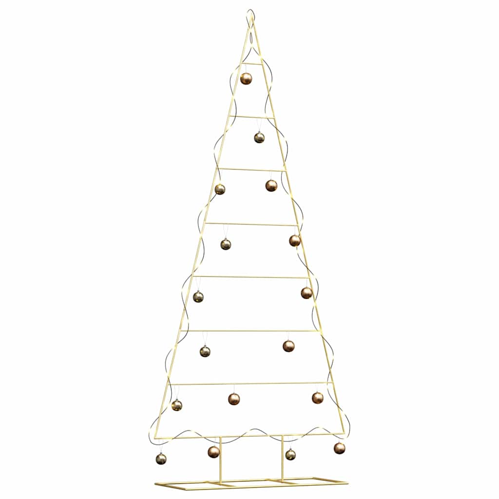 vidaXL Metal Christmas Tree with Stand Gold 211 cm Powder-coated steel