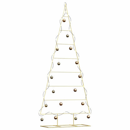 vidaXL Metal Christmas Tree with Stand Gold 211 cm Powder-coated steel