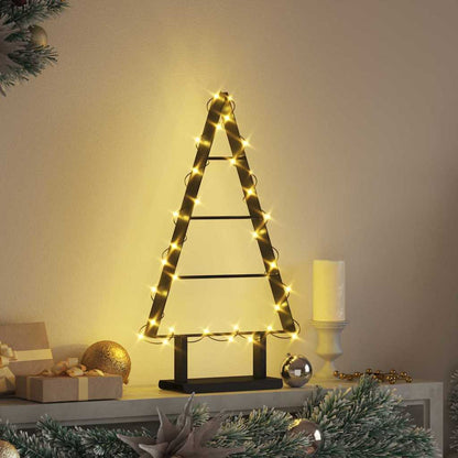 vidaXL Metal Christmas Tree with Stand Black 60 cm Steel
