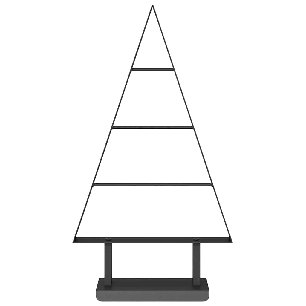 vidaXL Metal Christmas Tree with Stand Black 60 cm Steel