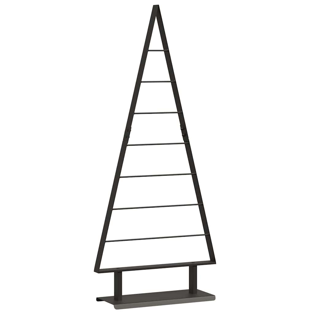 vidaXL Metal Christmas Tree with Stand Black 125.5 cm Steel