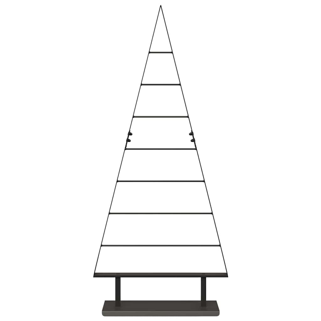vidaXL Metal Christmas Tree with Stand Black 125.5 cm Steel